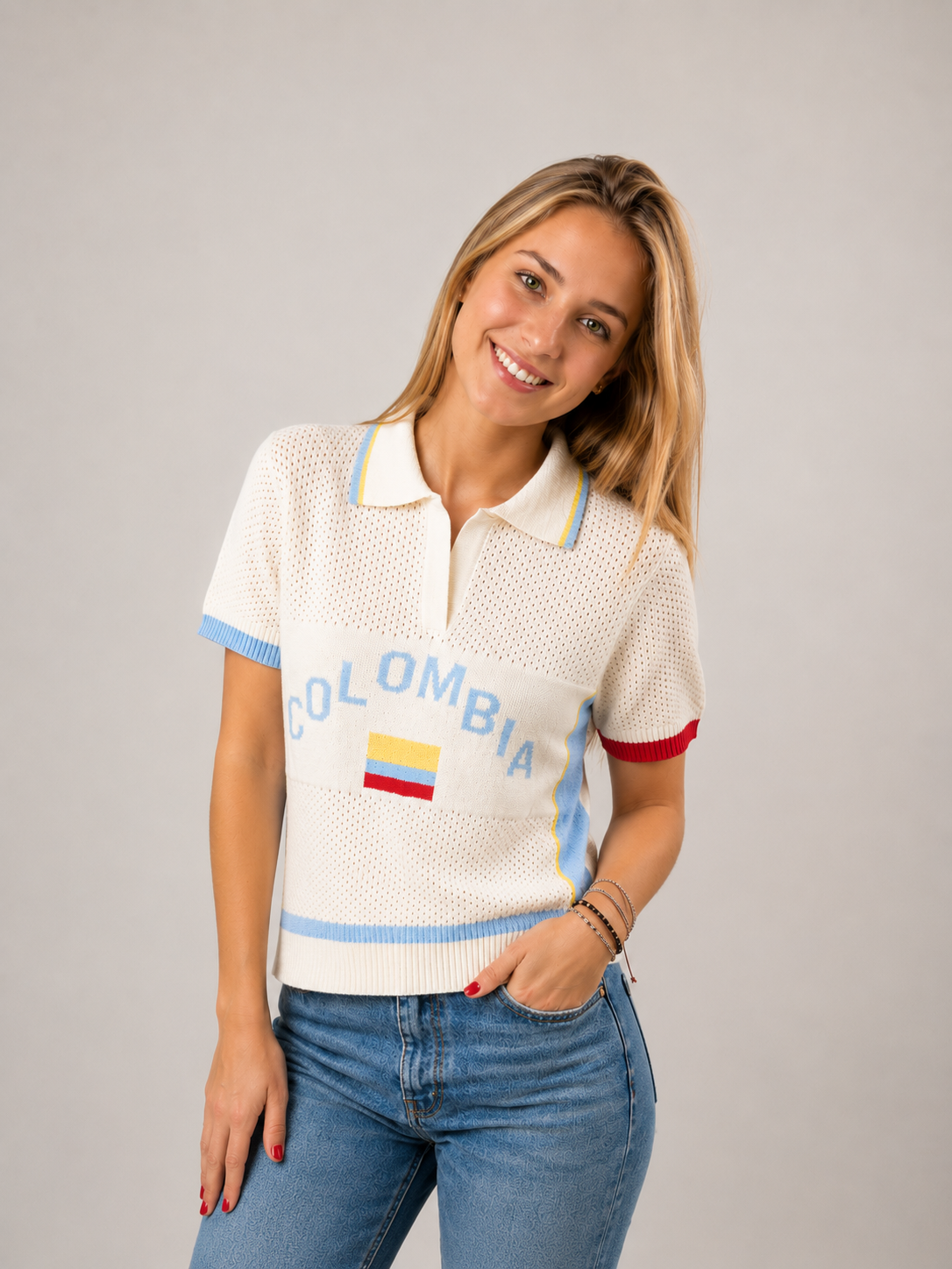 Camiseta tejida Colombia